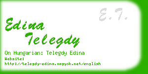 edina telegdy business card